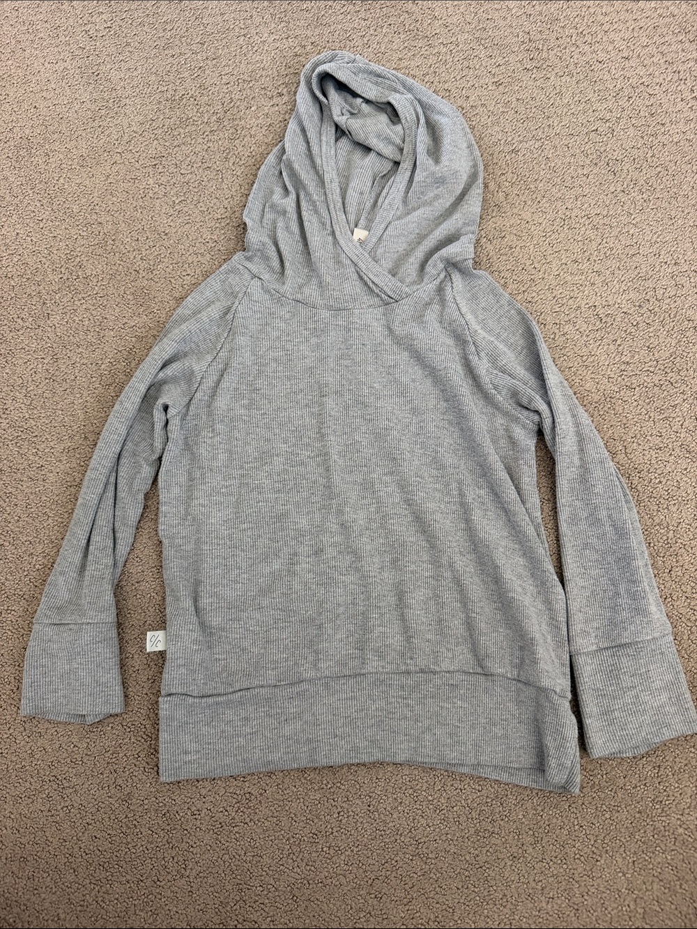 Kids' Light Gray Hooded Pullover Sweatshirt